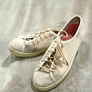 Keds Kickstart Suede Lace Up Sneaker. 8 1/2. Light tan.